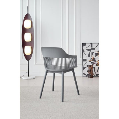 TuHome Cojin Modern Dining Chair, Sophisticated High-Back Up - Dark Grey