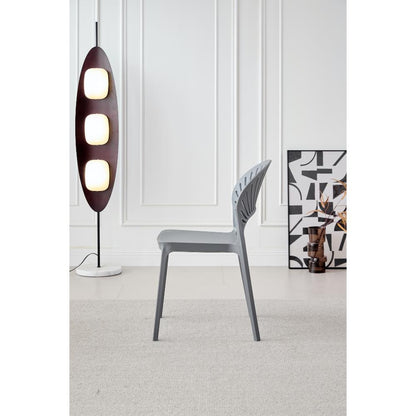 TuHome Paraiso Modern Dining Chair, Sophisticated High-Back  - Dark Grey