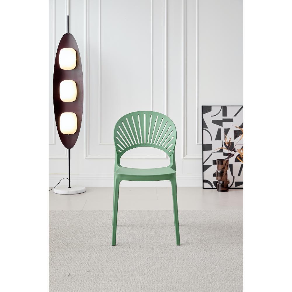 TuHome Paraiso Modern Dining Chair, Sophisticated High-Back  - Olive
