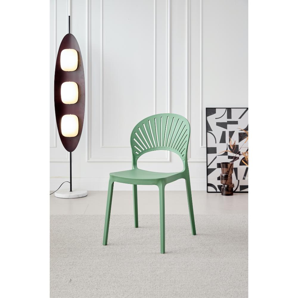 TuHome Paraiso Modern Dining Chair, Sophisticated High-Back  - Olive