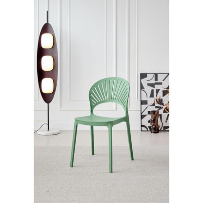 TuHome Paraiso Modern Dining Chair, Sophisticated High-Back  - Olive