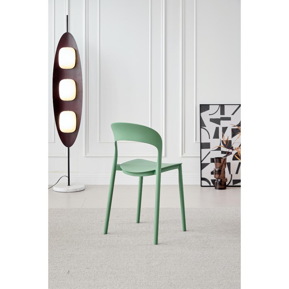 TuHome Patrick Modern Dining Chair, Sleek Upholstered Accent - Olive