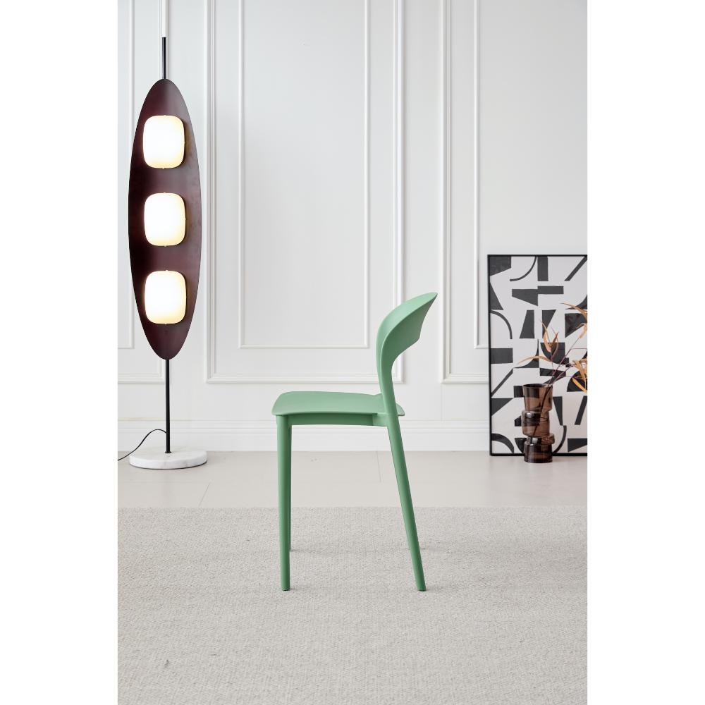 TuHome Patrick Modern Dining Chair, Sleek Upholstered Accent - Olive