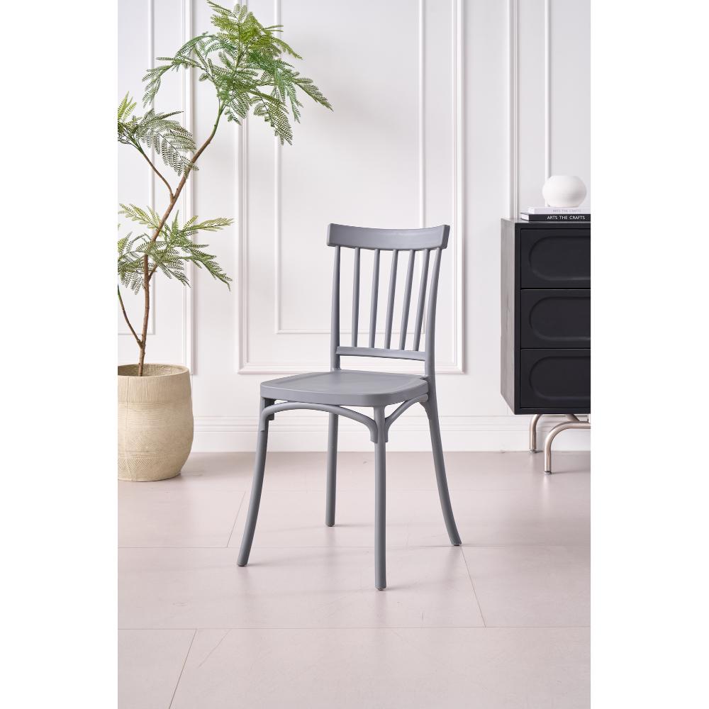 TuHome Claus Modern Dining Chair, Sophisticated High-Back Up - Dark Grey