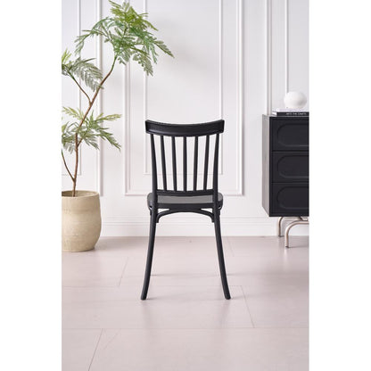 TuHome Claus Modern Dining Chair, Sophisticated High-Back Up - Black