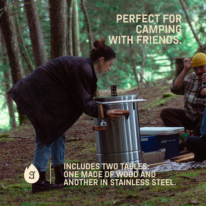 3-in-1 Stainless Steel Smoker Barrel Grill  Premium– Portable Charcoal BBQ with Thermometer, Outdoor Cooking Smoker for Camping, Backyard & Home BBQ INGRILL