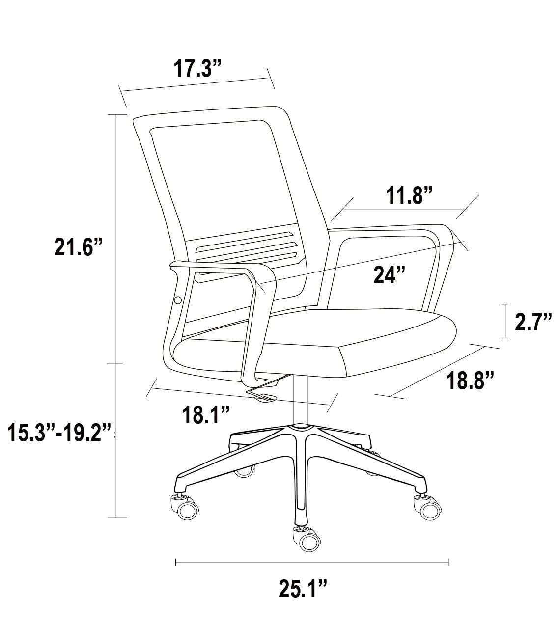 TuHome Flavio office chair Black