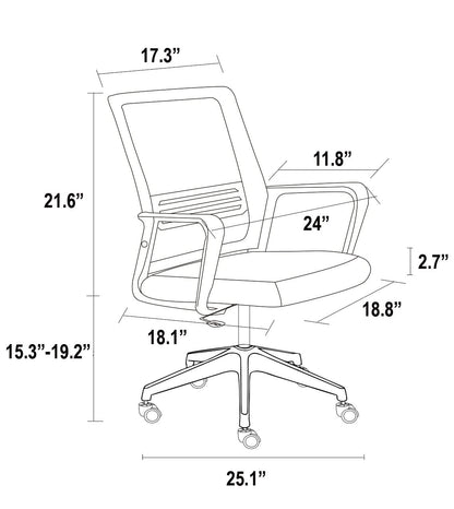 TuHome Flavio office chair Black