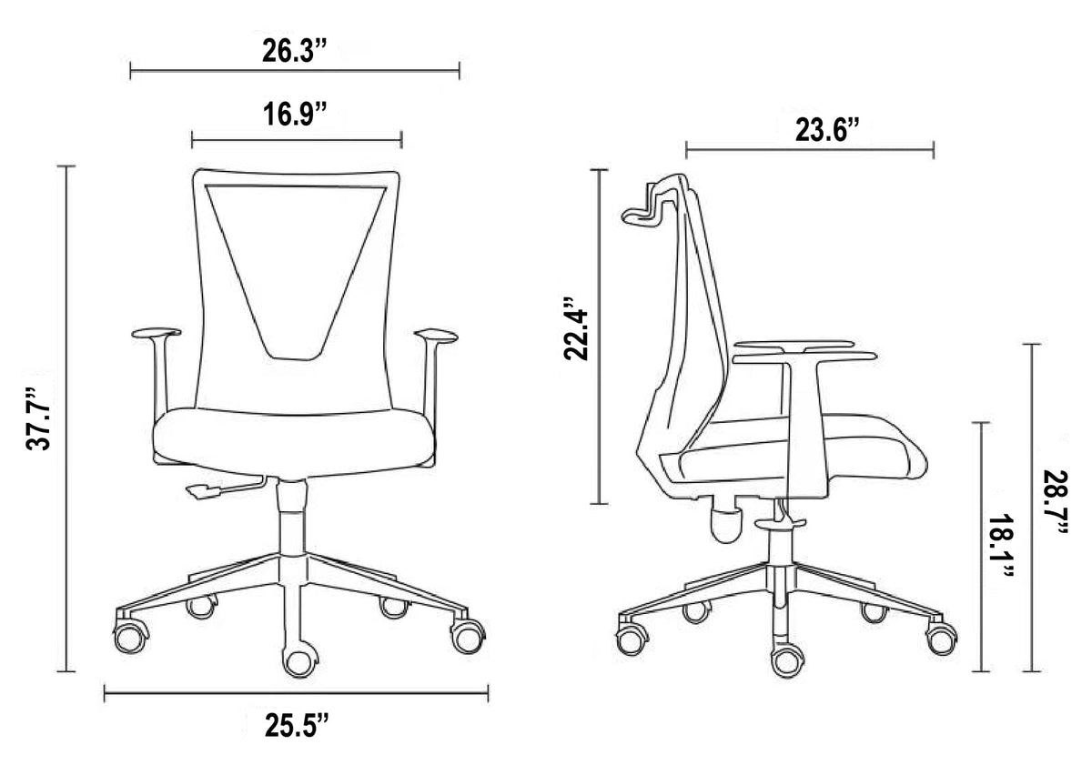 TuHome Cox office chair Black