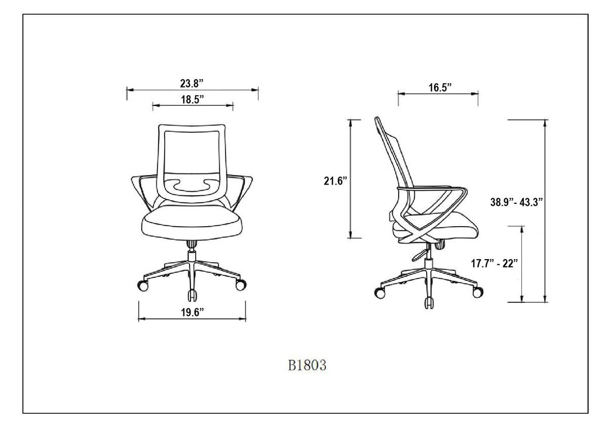 TuHome Maurice office chair White-Black
