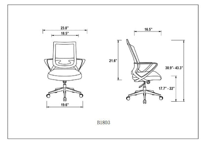 TuHome Maurice office chair White-Black