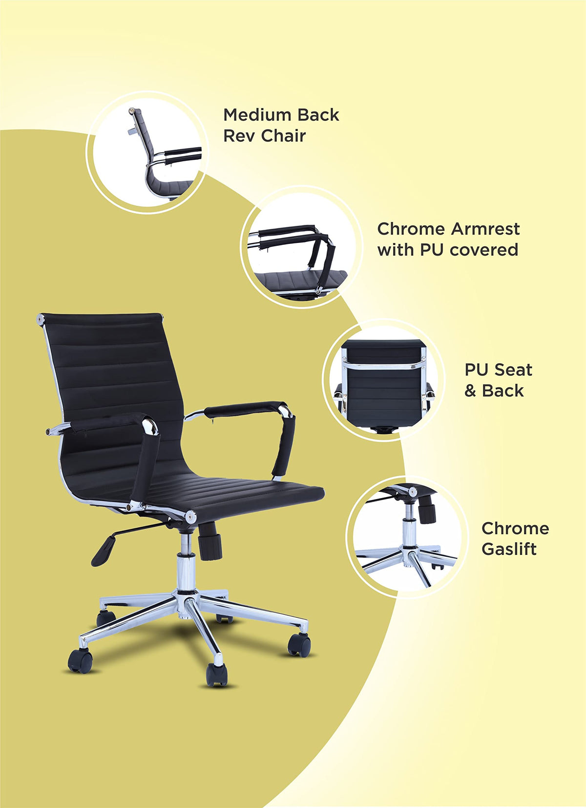 TuHome Axel office chair Black