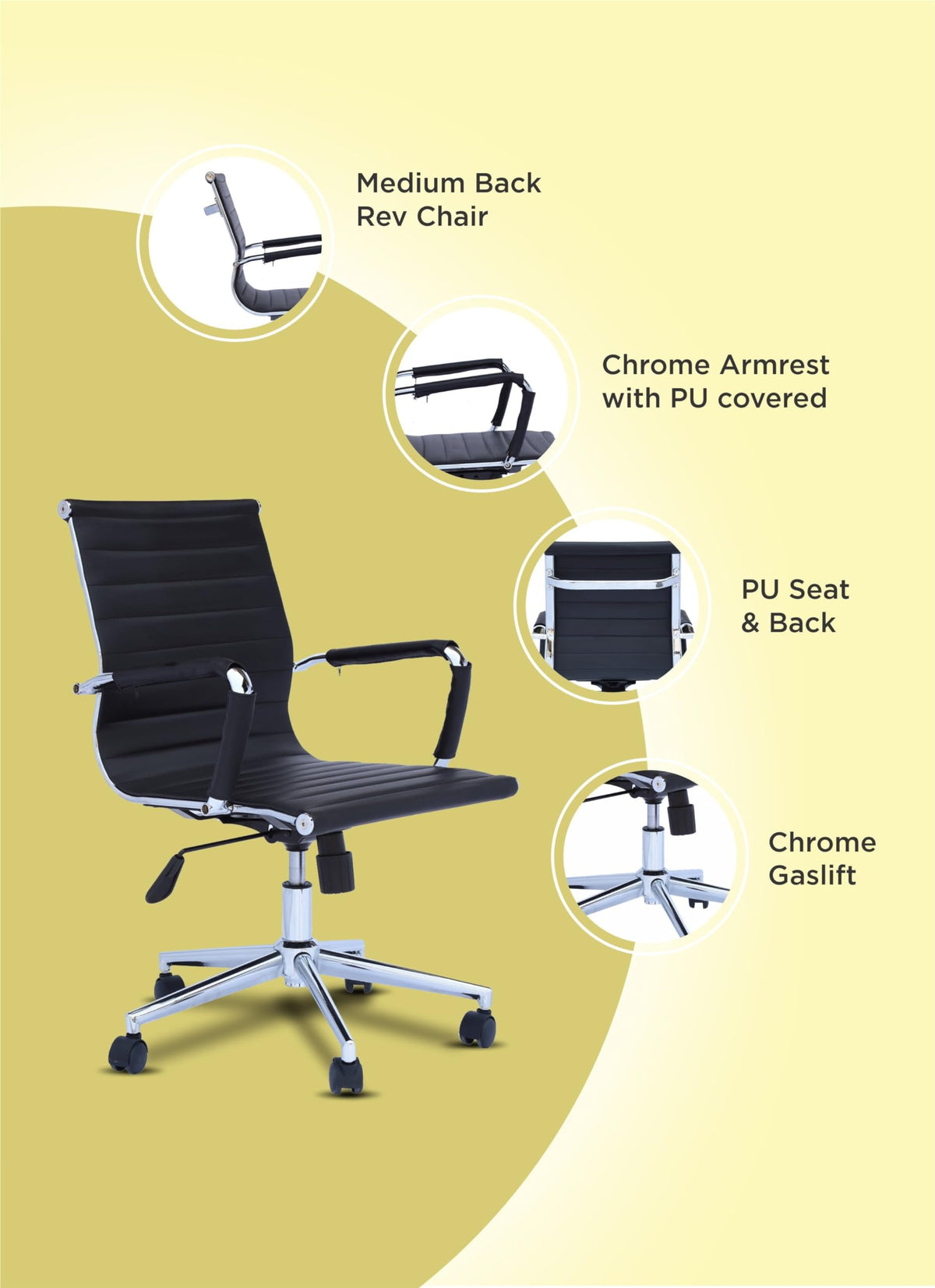 TuHome Axel office chair Black