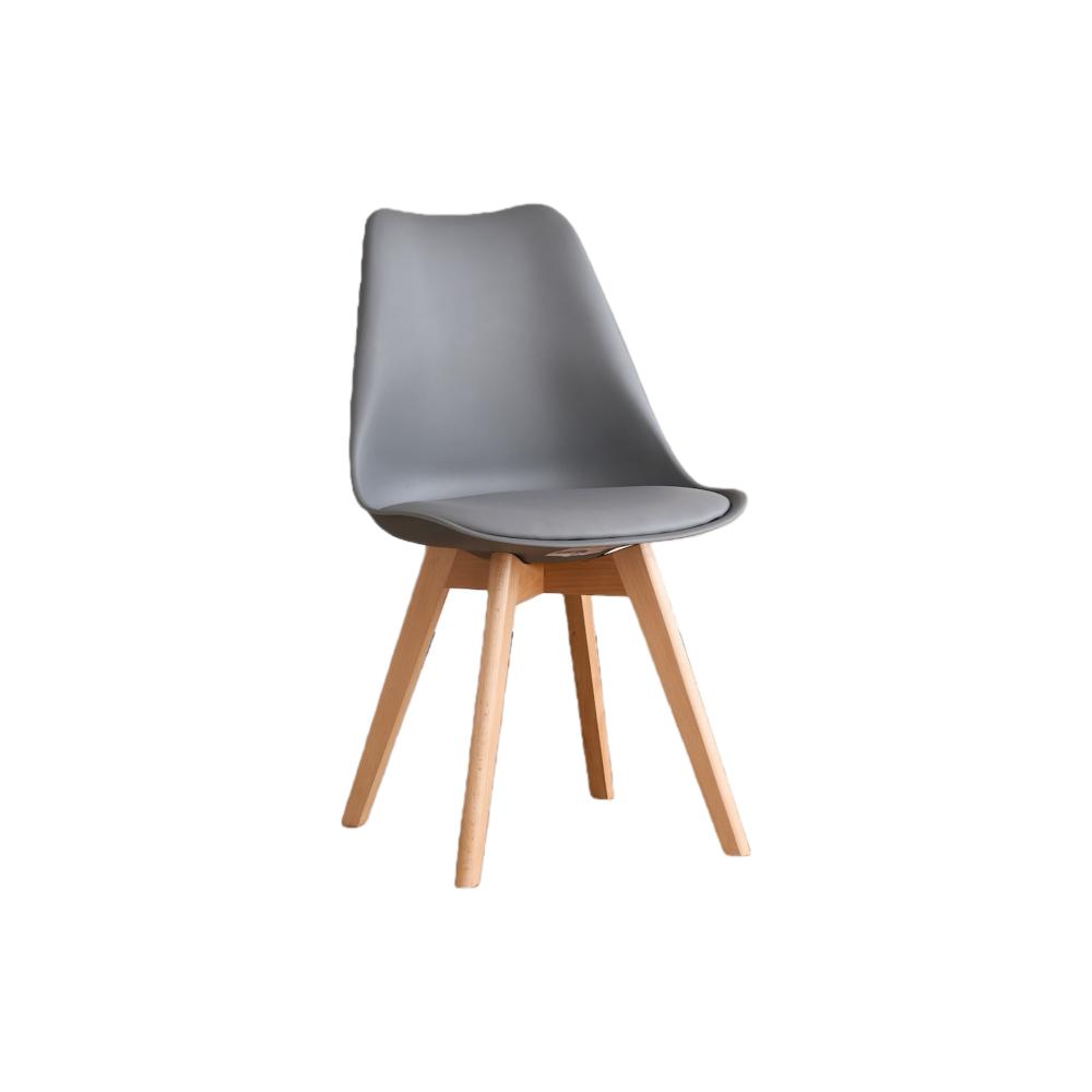 TuHome Fyn Modern Dining Chair, Scandinavian Style Upholster - Dark Grey