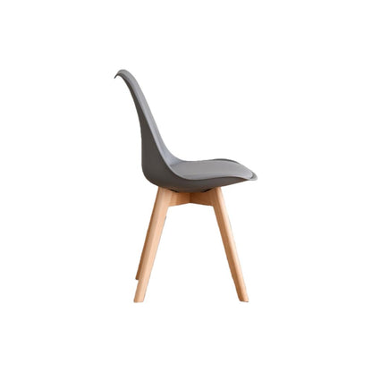 TuHome Fyn Modern Dining Chair, Scandinavian Style Upholster - Dark Grey