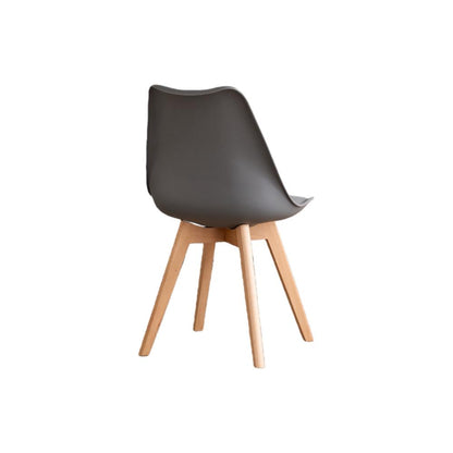 TuHome Fyn Modern Dining Chair, Scandinavian Style Upholster - Dark Grey