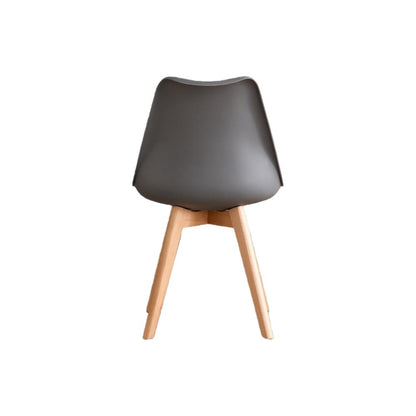 TuHome Fyn Modern Dining Chair, Scandinavian Style Upholster - Dark Grey