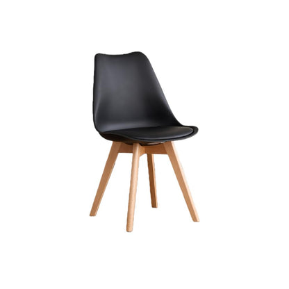 TuHome Fyn Modern Dining Chair, Scandinavian Style Upholster - Black
