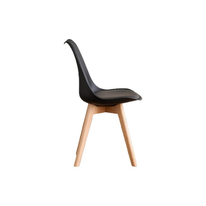 TuHome Fyn Modern Dining Chair, Scandinavian Style Upholster - Black