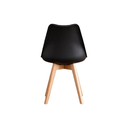 TuHome Fyn Modern Dining Chair, Scandinavian Style Upholster - Black
