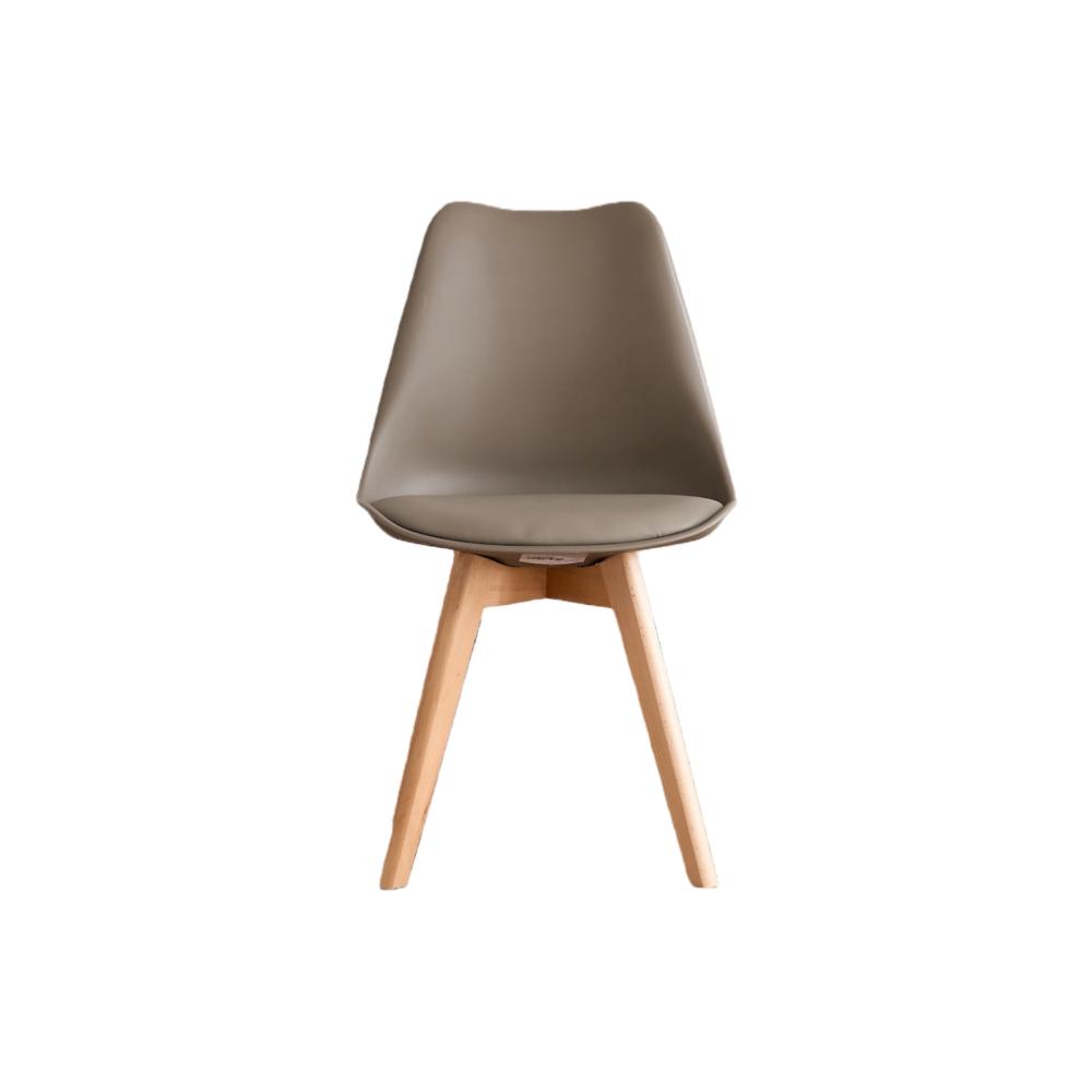 TuHome Fyn Modern Dining Chair, Scandinavian Style Upholster - Taupe