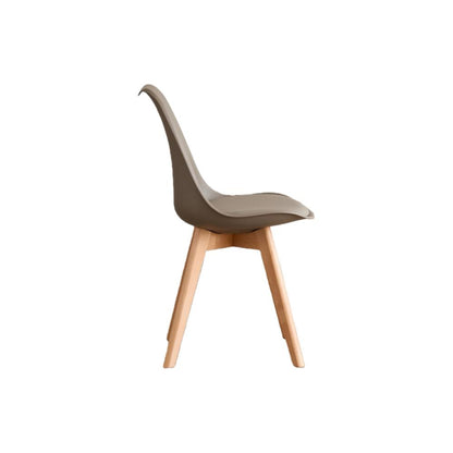 TuHome Fyn Modern Dining Chair, Scandinavian Style Upholster - Taupe