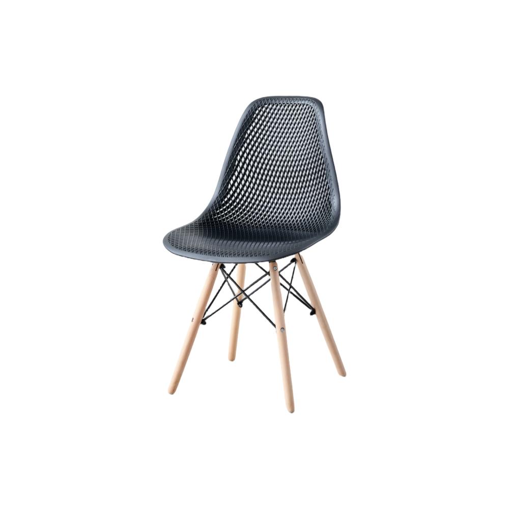TuHome Marcus Modern Dining Chair, Mid-Century Ergonomic Acc - Black