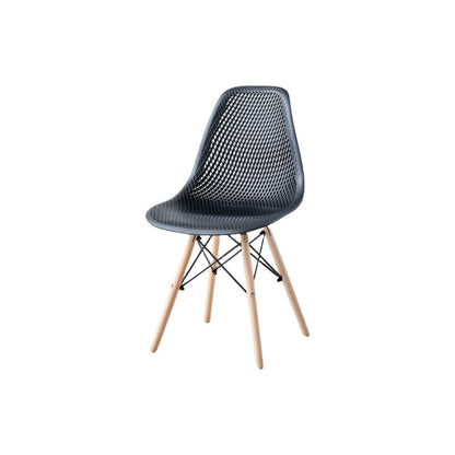 TuHome Marcus Modern Dining Chair, Mid-Century Ergonomic Acc - Black