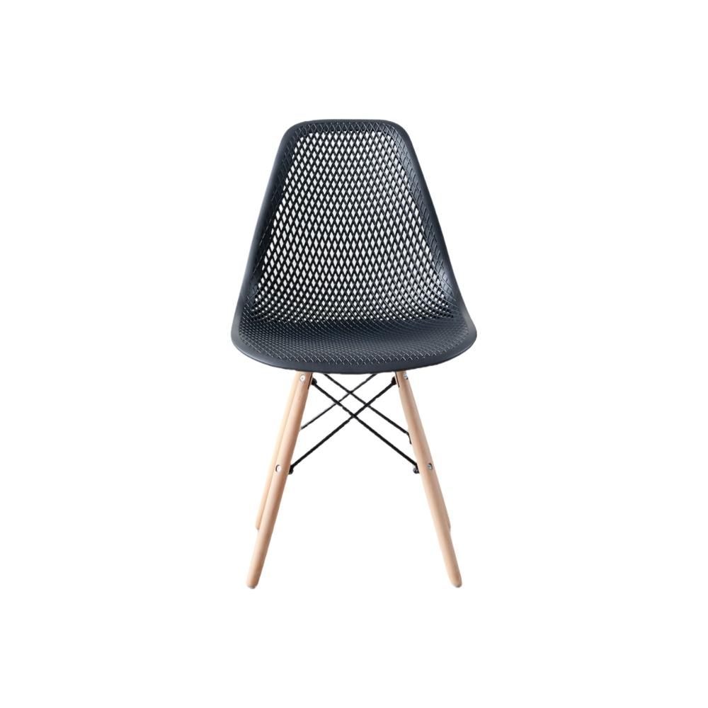 TuHome Marcus Modern Dining Chair, Mid-Century Ergonomic Acc - Black