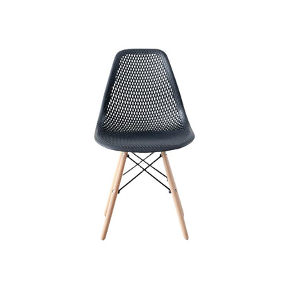 TuHome Marcus Modern Dining Chair, Mid-Century Ergonomic Acc - Black