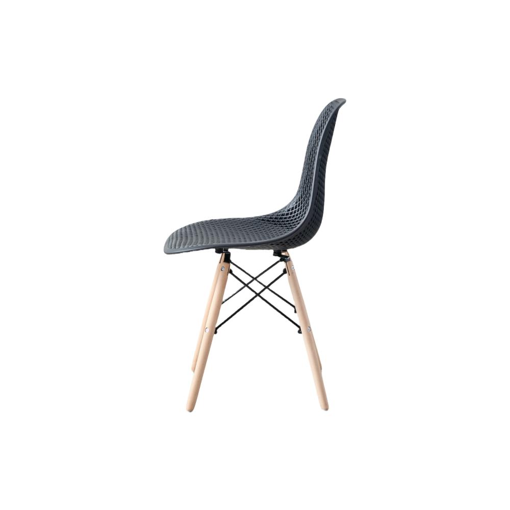 TuHome Marcus Modern Dining Chair, Mid-Century Ergonomic Acc - Black