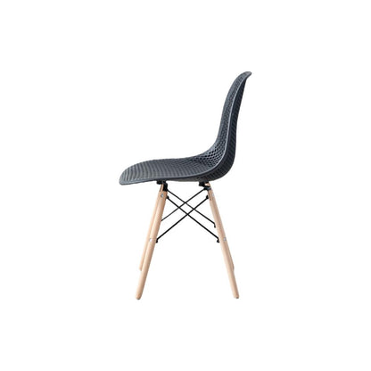 TuHome Marcus Modern Dining Chair, Mid-Century Ergonomic Acc - Black