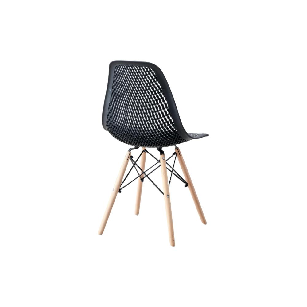 TuHome Marcus Modern Dining Chair, Mid-Century Ergonomic Acc - Black