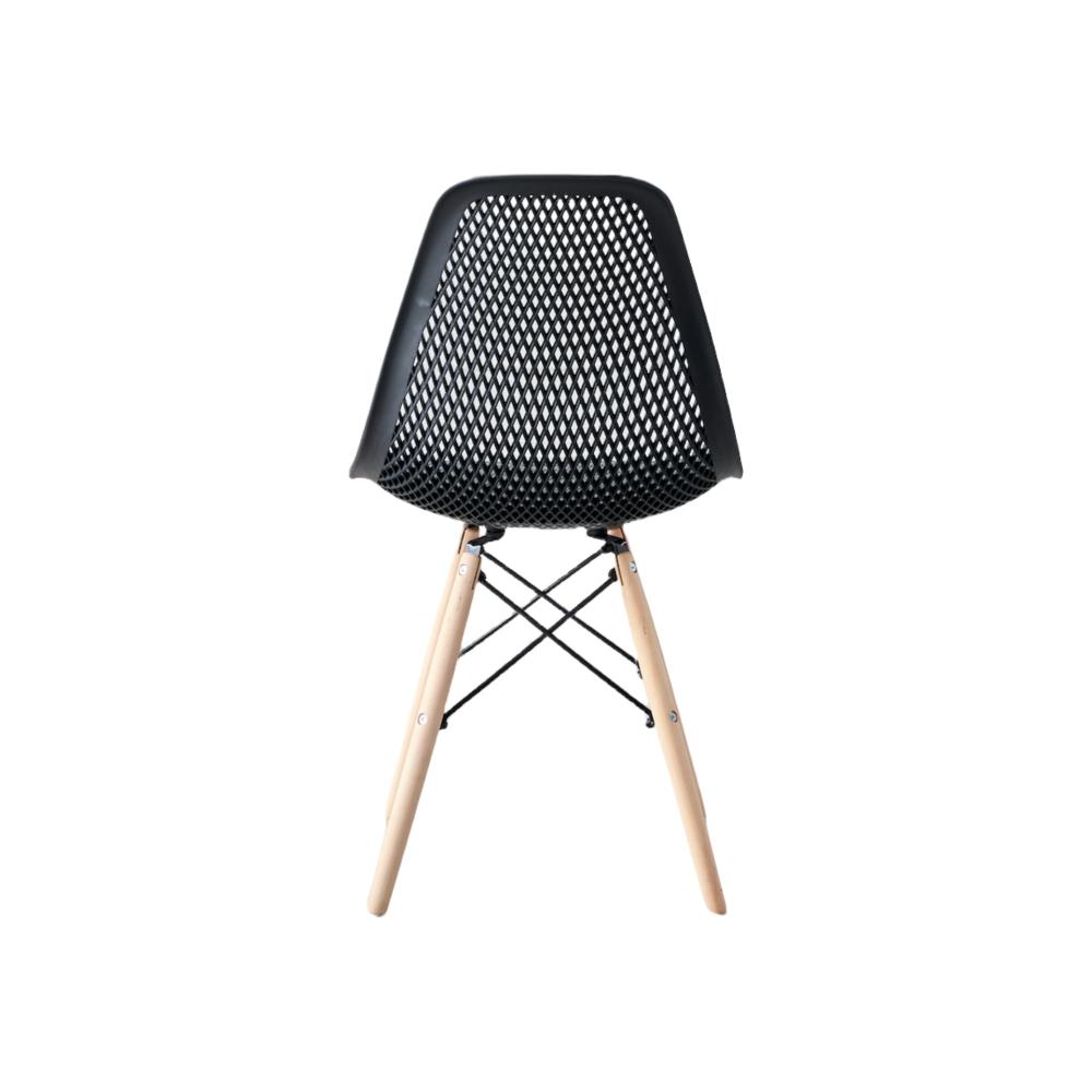 TuHome Marcus Modern Dining Chair, Mid-Century Ergonomic Acc - Black