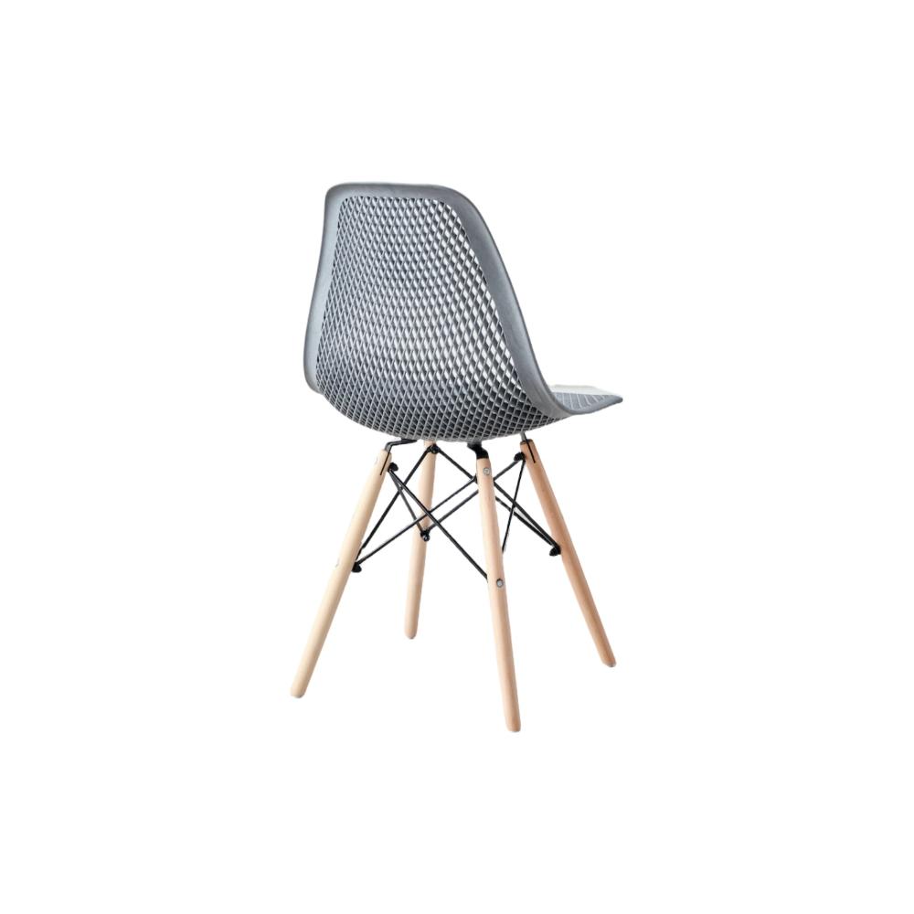 TuHome Marcus Modern Dining Chair, Mid-Century Ergonomic Acc - Dark Grey