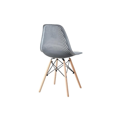 TuHome Marcus Modern Dining Chair, Mid-Century Ergonomic Acc - Dark Grey