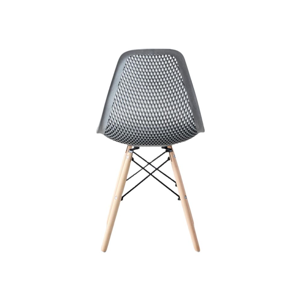 TuHome Marcus Modern Dining Chair, Mid-Century Ergonomic Acc - Dark Grey