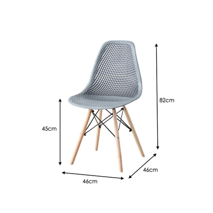 TuHome Marcus Modern Dining Chair, Mid-Century Ergonomic Acc - Dark Grey