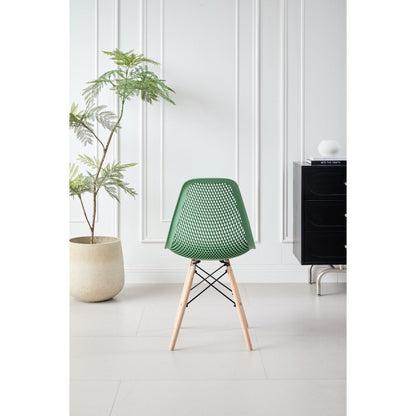 TuHome Marcus Modern Dining Chair, Mid-Century Ergonomic Acc - Olive