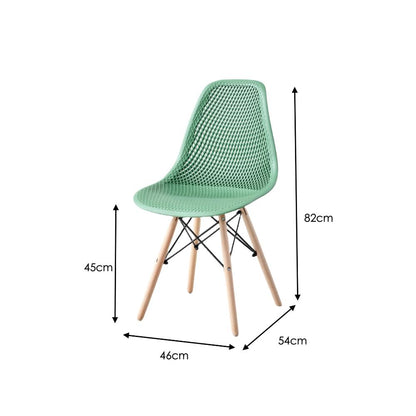 TuHome Marcus Modern Dining Chair, Mid-Century Ergonomic Acc - Olive