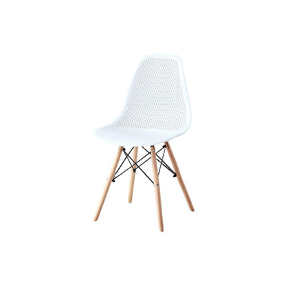 TuHome Marcus Modern Dining Chair, Mid-Century Ergonomic Acc - White