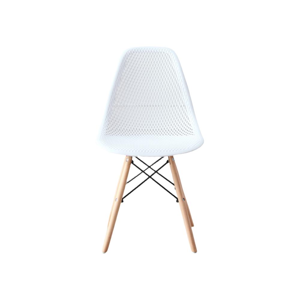 TuHome Marcus Modern Dining Chair, Mid-Century Ergonomic Acc - White