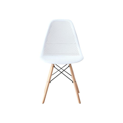 TuHome Marcus Modern Dining Chair, Mid-Century Ergonomic Acc - White