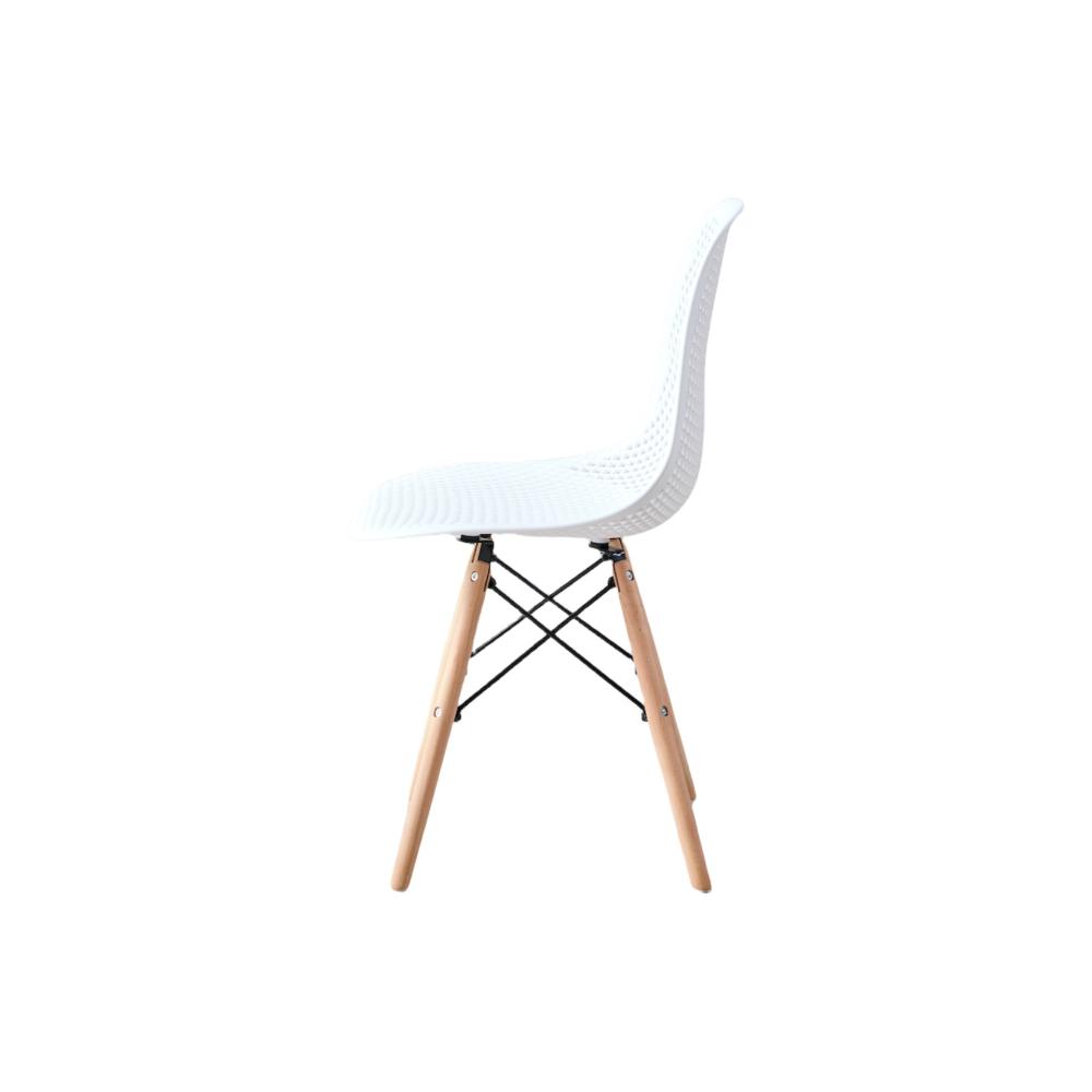 TuHome Marcus Modern Dining Chair, Mid-Century Ergonomic Acc - White
