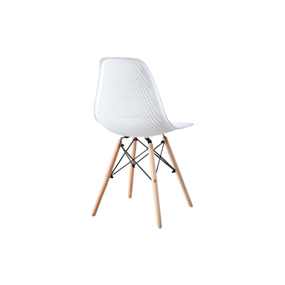 TuHome Marcus Modern Dining Chair, Mid-Century Ergonomic Acc - White