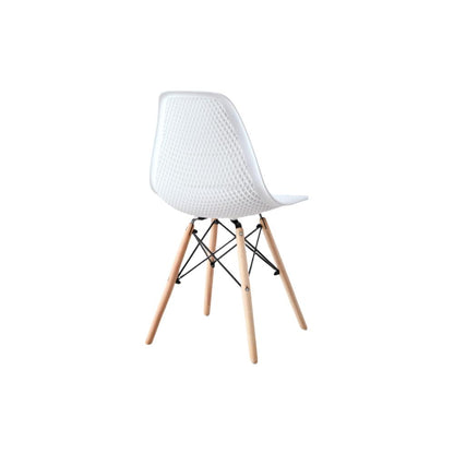 TuHome Marcus Modern Dining Chair, Mid-Century Ergonomic Acc - White