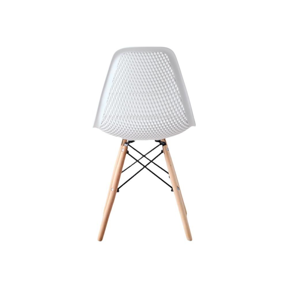 TuHome Marcus Modern Dining Chair, Mid-Century Ergonomic Acc - White