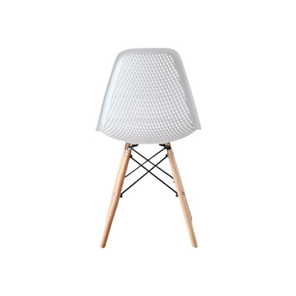 TuHome Marcus Modern Dining Chair, Mid-Century Ergonomic Acc - White