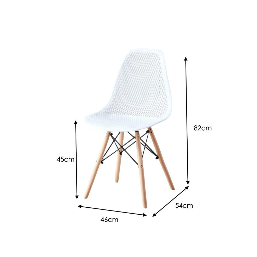 TuHome Marcus Modern Dining Chair, Mid-Century Ergonomic Acc - White