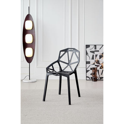 TuHome Roxy Modern Dining Chair, Sophisticated High-Back Uph - Black
